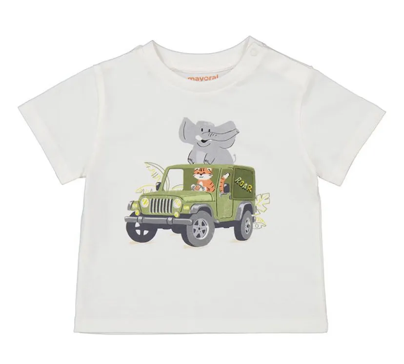 SS25 Mayoral - Jungle Animal Print T-Shirt/Swim Shorts and Bucket Hat Set
