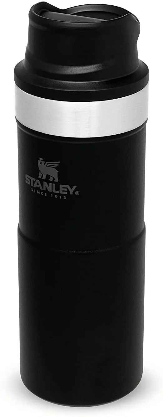 Stanley Trigger Action Travel Mug 16OZ Matte Black Leakproof - Tumbler for Coffee, Tea and Water - BPA - Stainless-Steel Travel Cup - Dishwasher Safe - Retails $60 