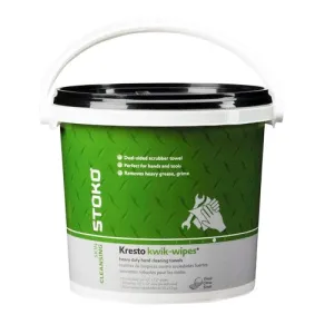 Stoko 87008* Kresto Kwik Wipes Heavy Duty Hand Cleaning Towels, 130 Wipes per Bucket