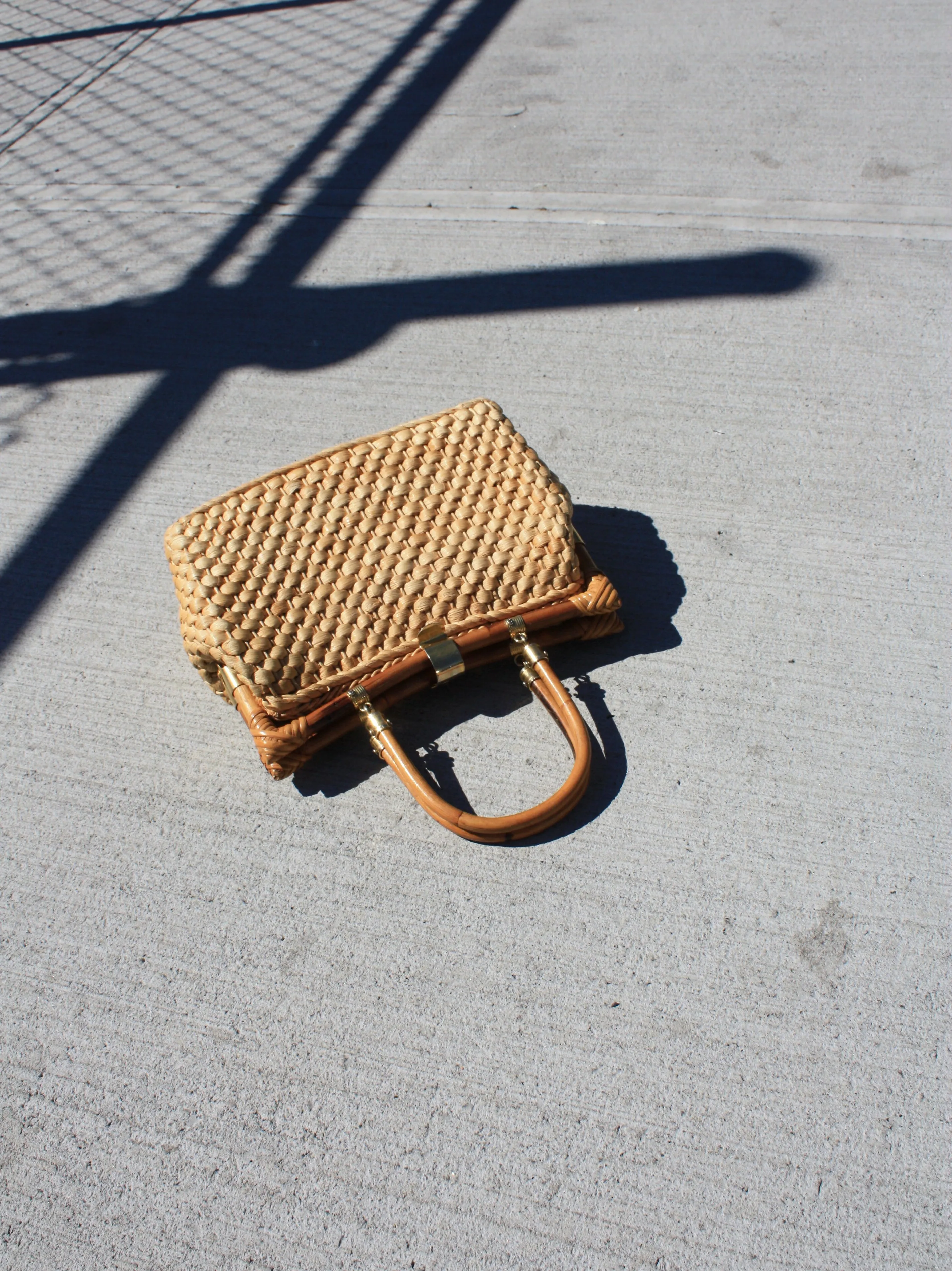Straw & Bamboo Handbag