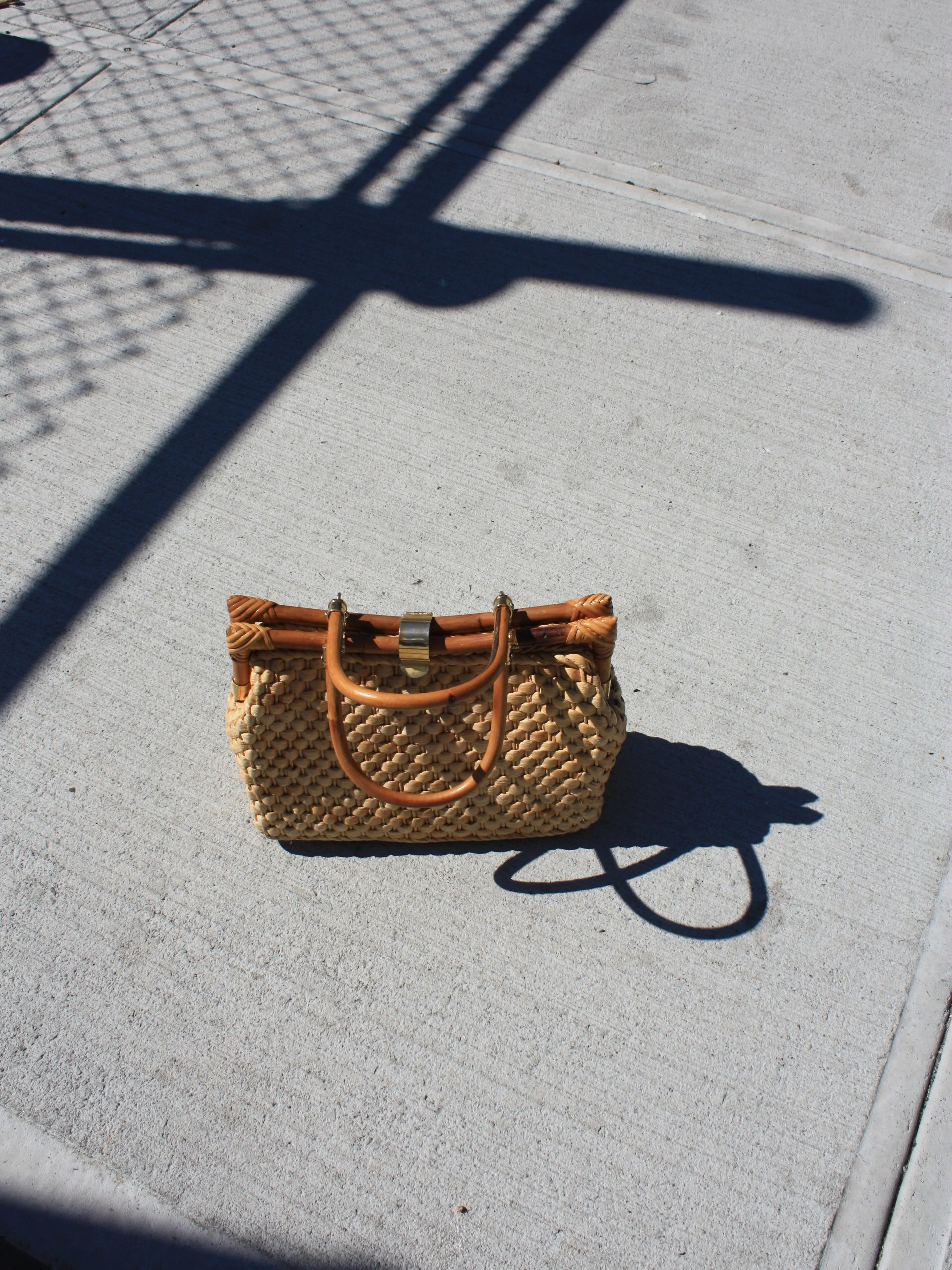 Straw & Bamboo Handbag