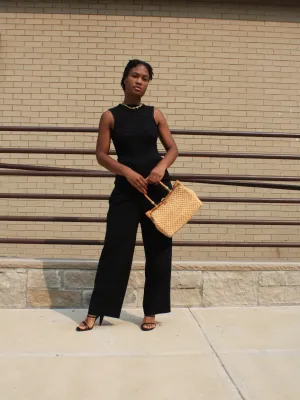 Straw & Bamboo Handbag