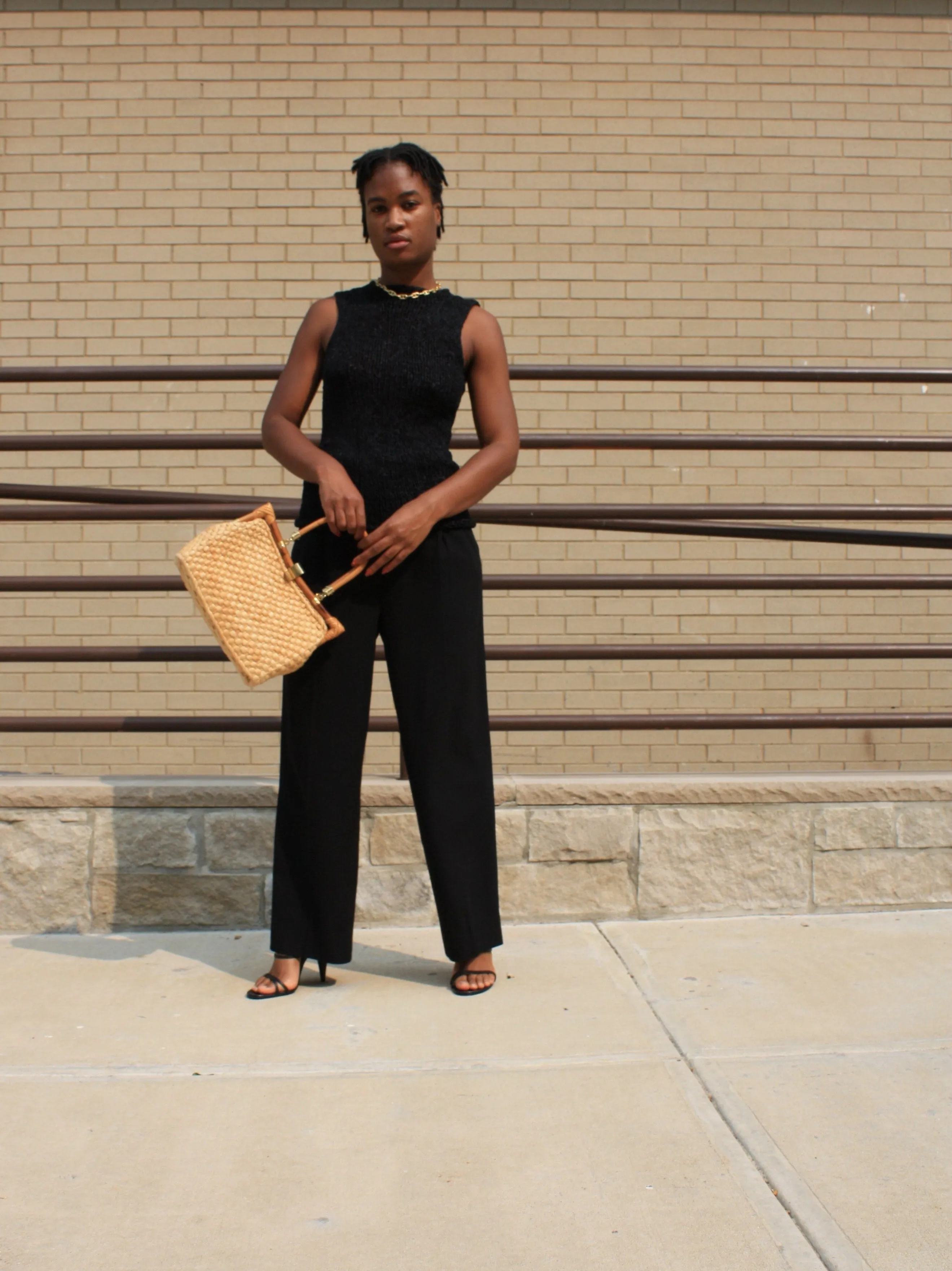 Straw & Bamboo Handbag