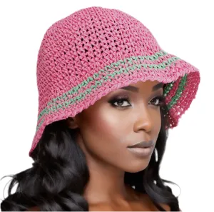 Straw Bucket Fashion Hat