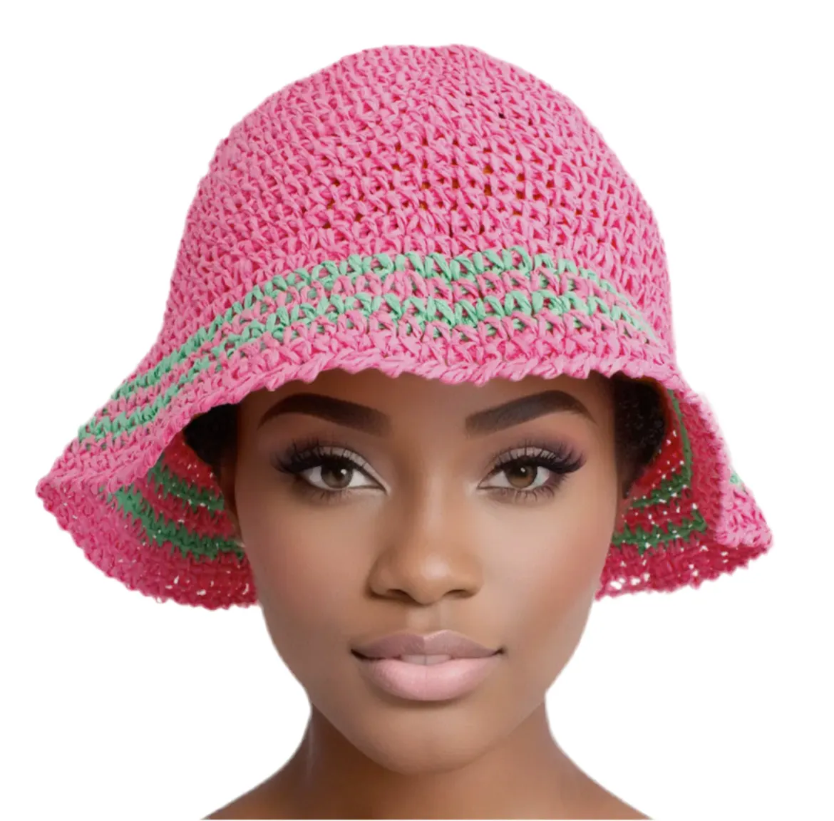 Straw Bucket Fashion Hat