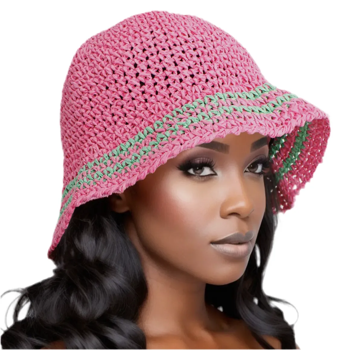 Straw Bucket Fashion Hat