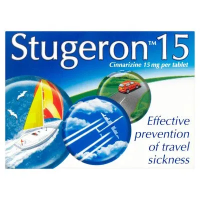 Stugeron - cinnarizine 15mg /15 Tablets