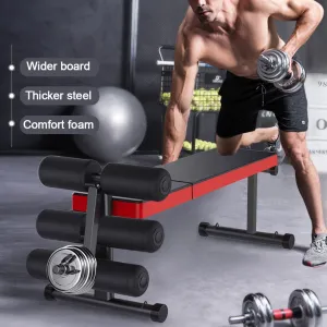 Sturdy Home Gym Adjustable Weight Bench Barbell Lifting Workout Fitness Incline