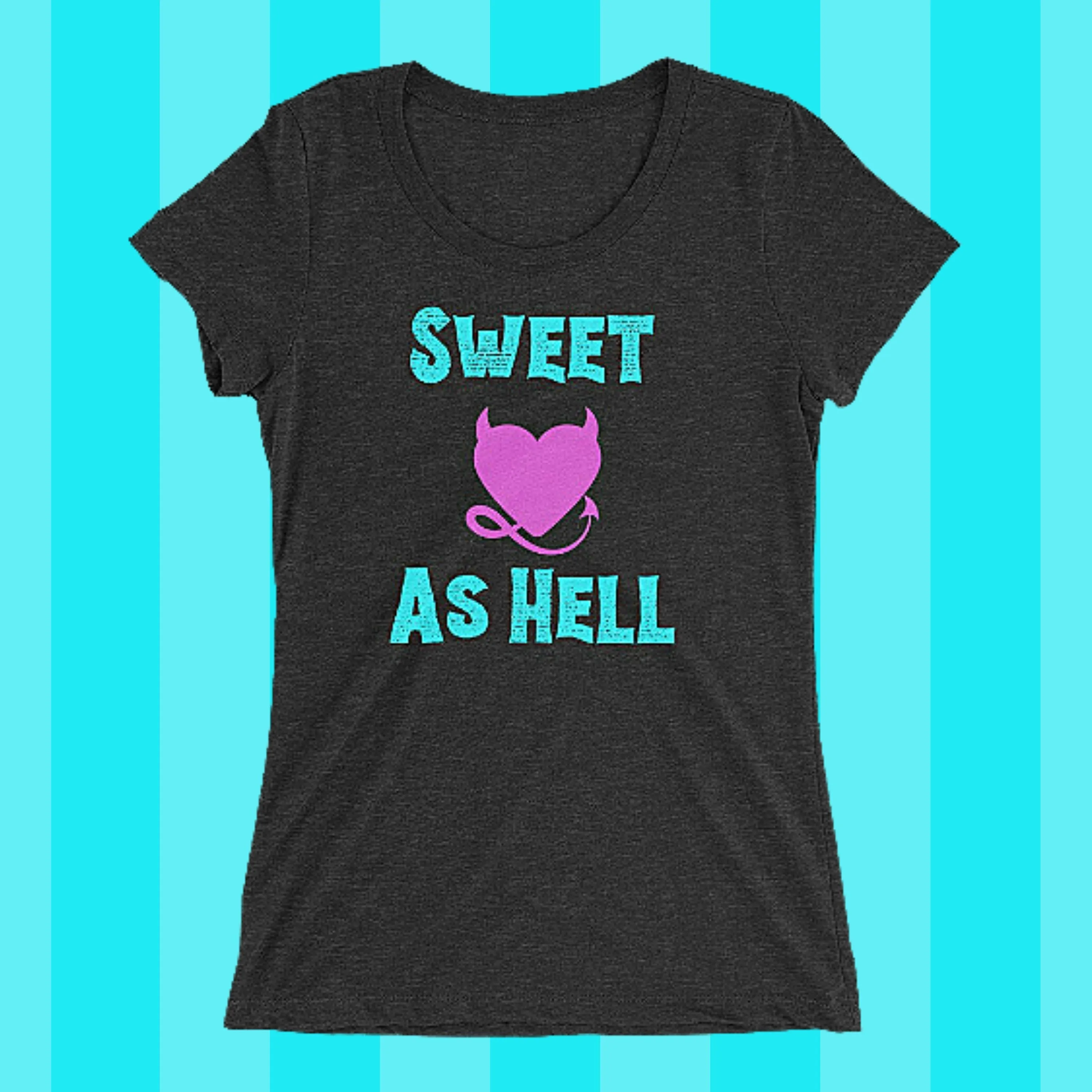 SWEET AS HELL Ladies' short sleeve Goth Gym t-shirt