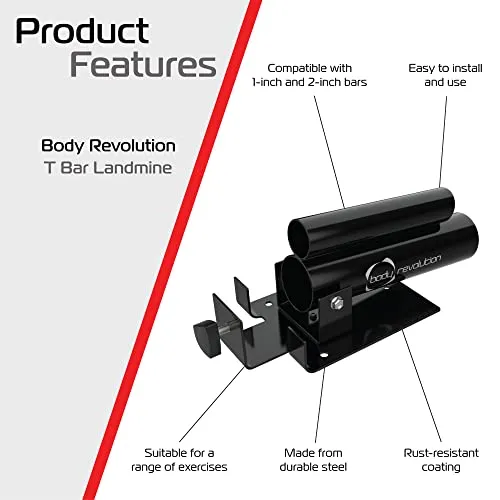 T-Bar Row Landmine Grappler Attachment for 1 & 2 inch Olympic Bars