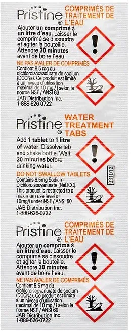Tablette de Traitement Pour L'eau Pristine