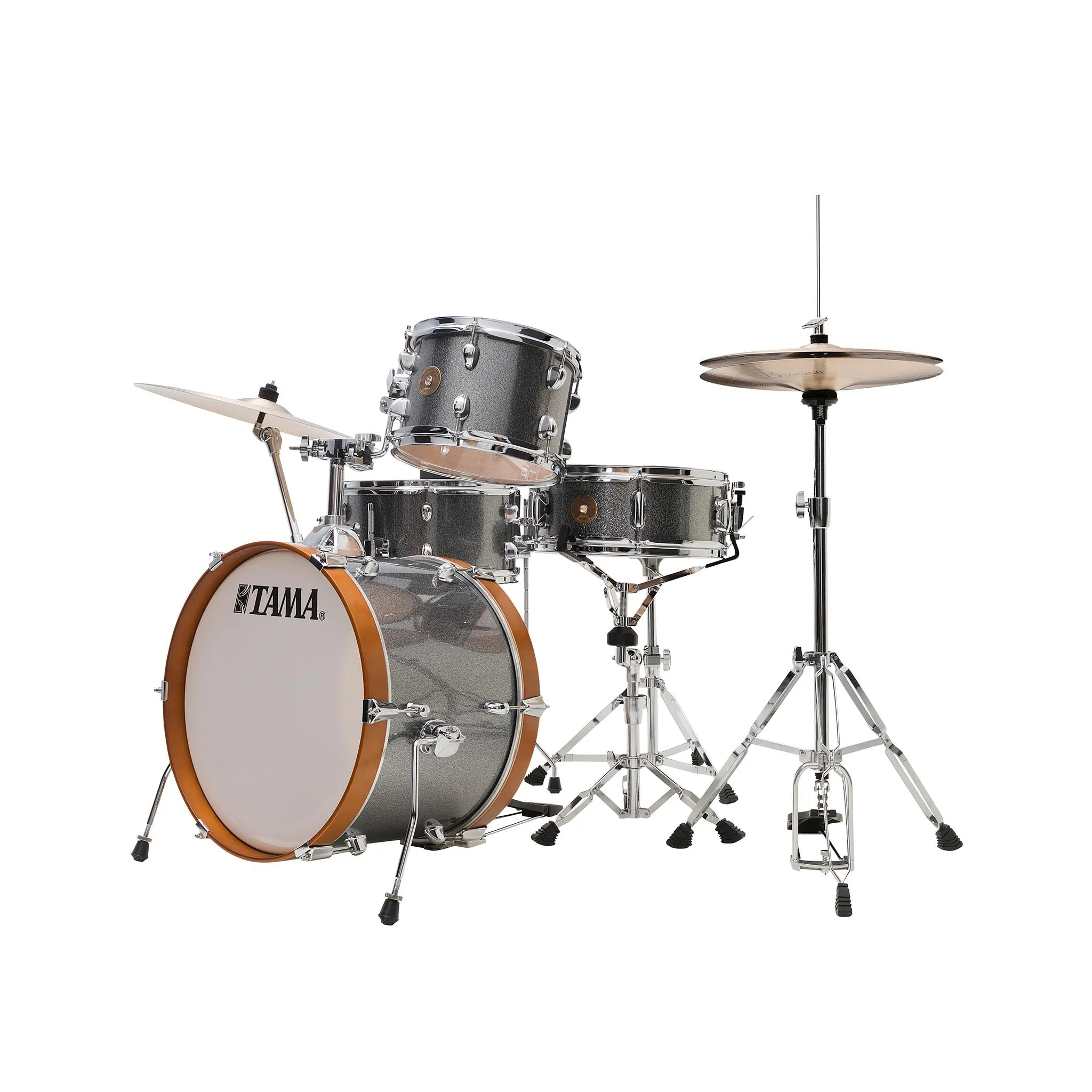 TAMA LJK48H4-GXS Club-JAM Kit 4-Piece w/Hardware Throne, Galaxy Silver