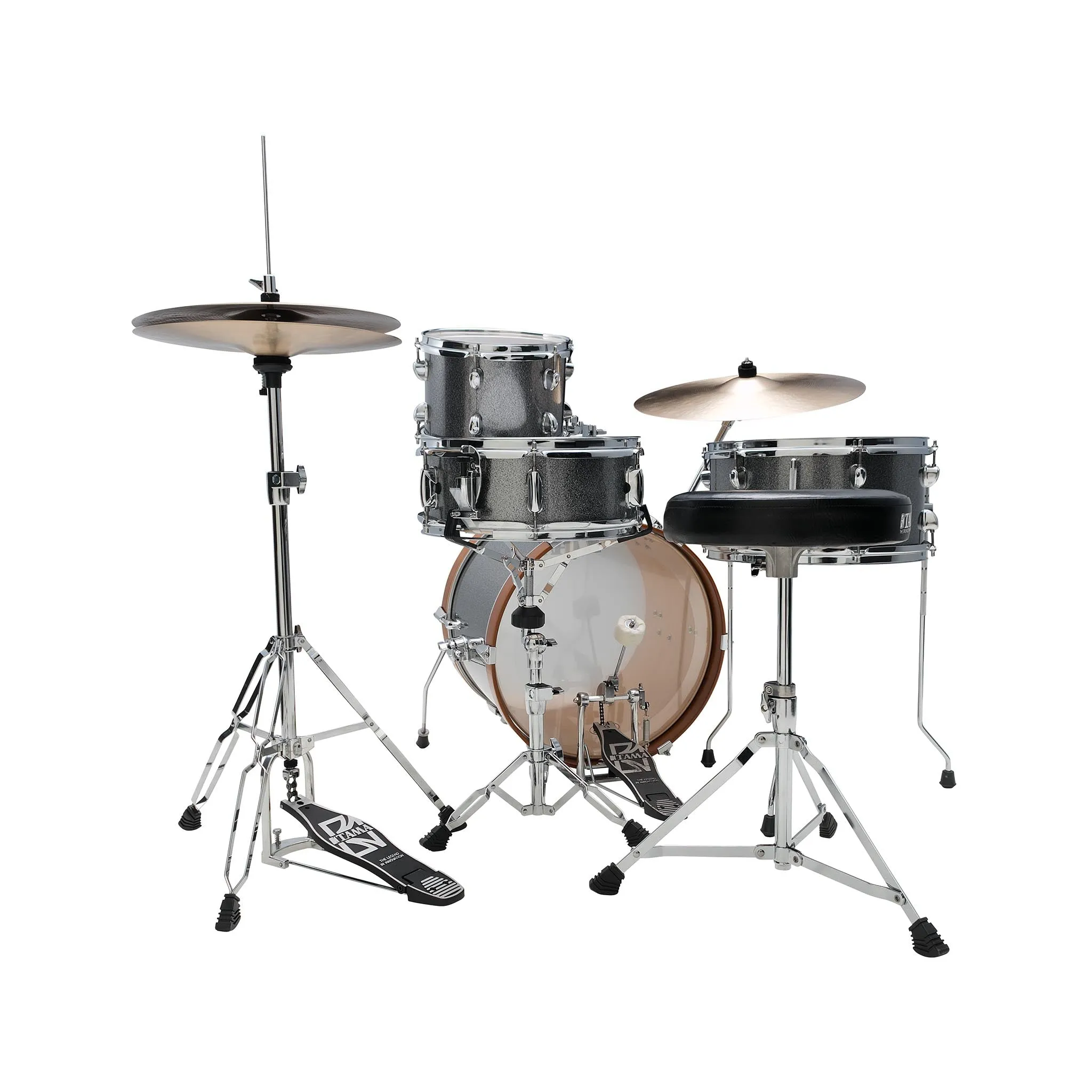 TAMA LJK48H4-GXS Club-JAM Kit 4-Piece w/Hardware Throne, Galaxy Silver