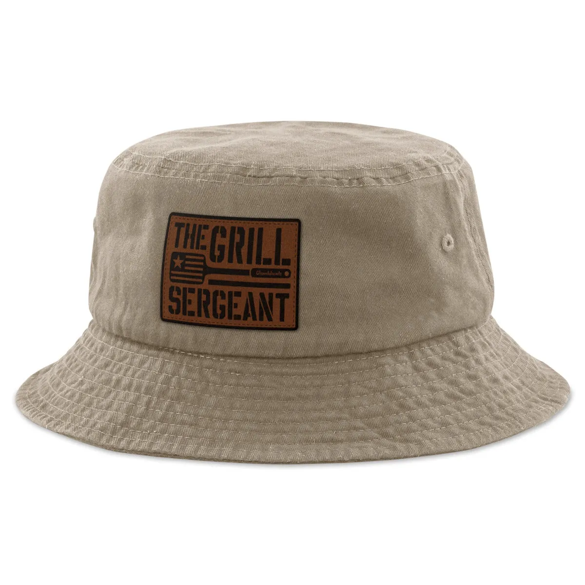 The Grill Sergeant Leather Patch Bucket Hat