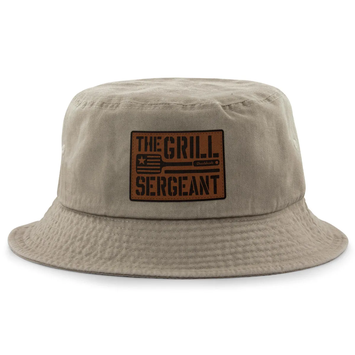 The Grill Sergeant Leather Patch Bucket Hat