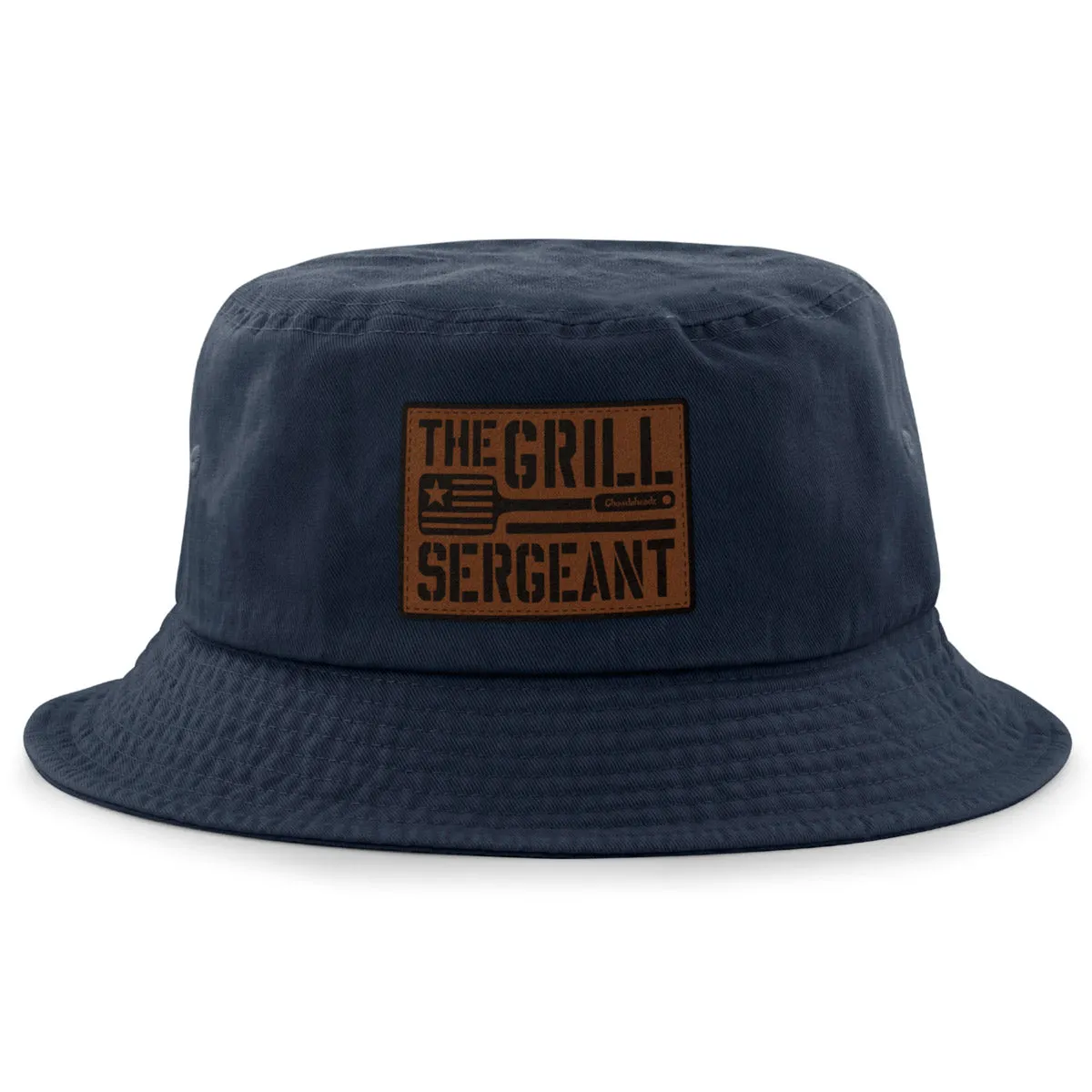 The Grill Sergeant Leather Patch Bucket Hat