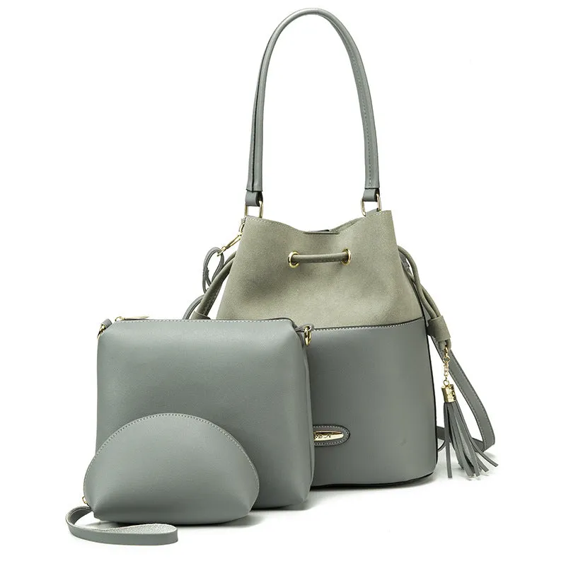 Three-piece Retro Ladies Bucket Bag