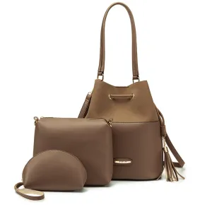 Three-piece Retro Ladies Bucket Bag