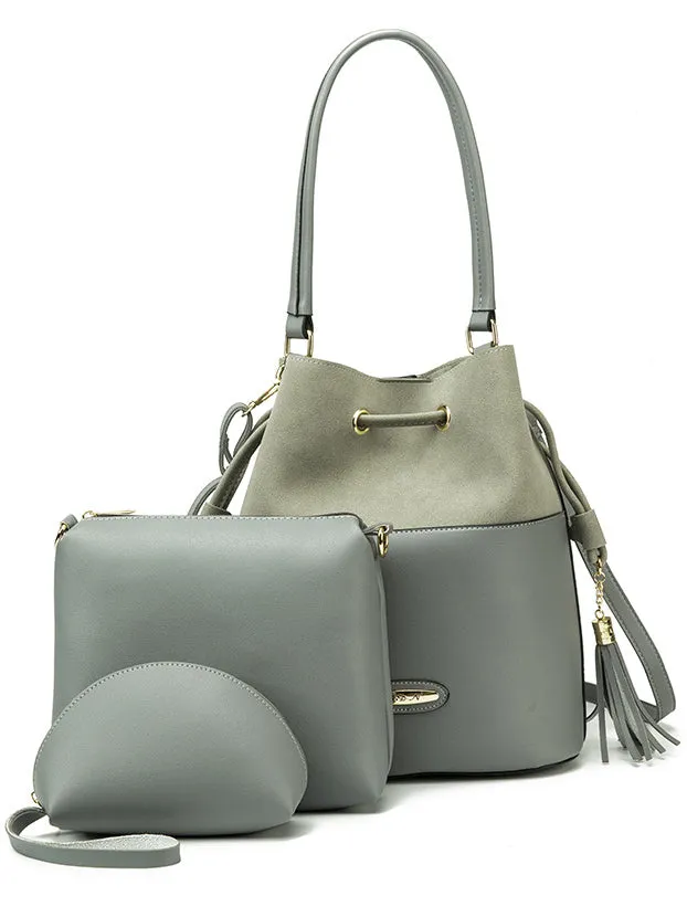 Three-piece Retro Ladies Bucket Bag