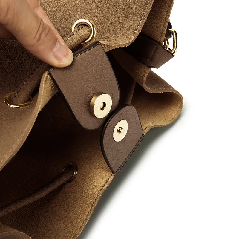 Three-piece Retro Ladies Bucket Bag