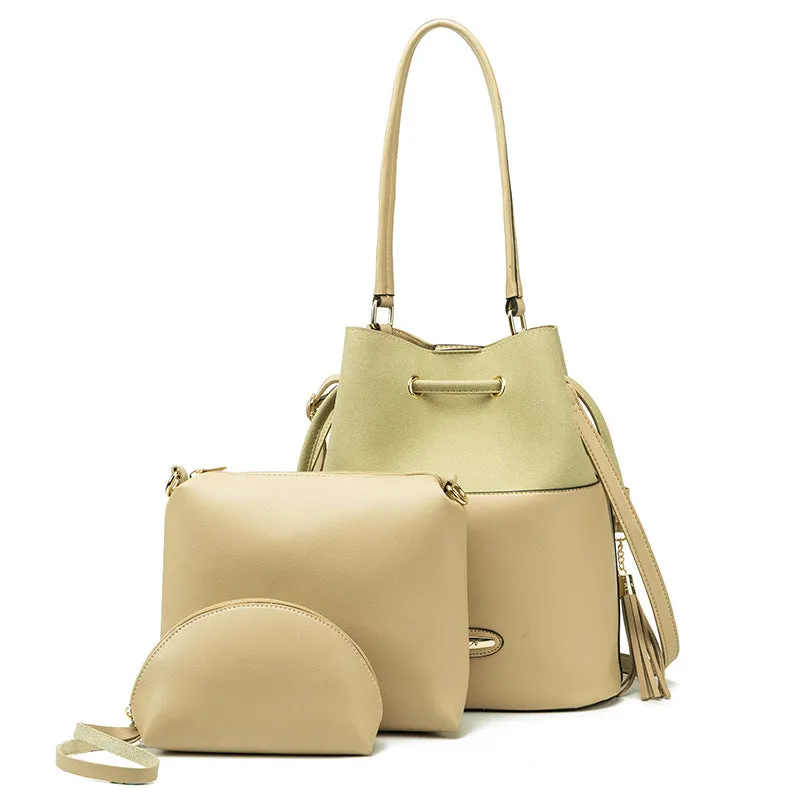 Three-piece Retro Ladies Bucket Bag