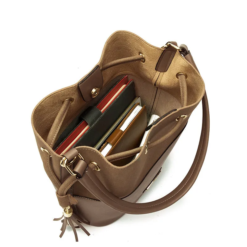 Three-piece Retro Ladies Bucket Bag