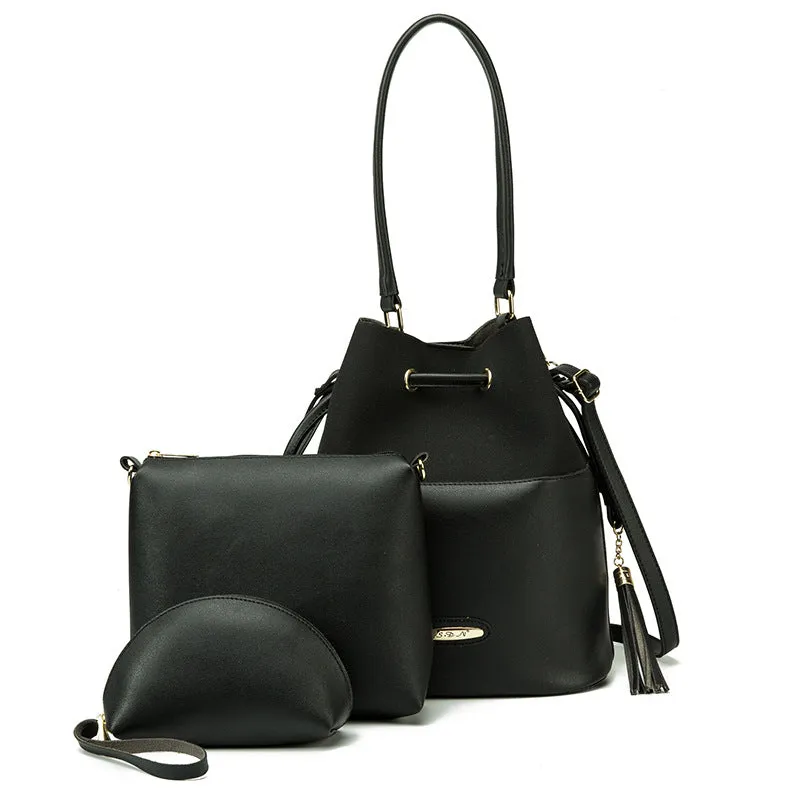 Three-piece Retro Ladies Bucket Bag