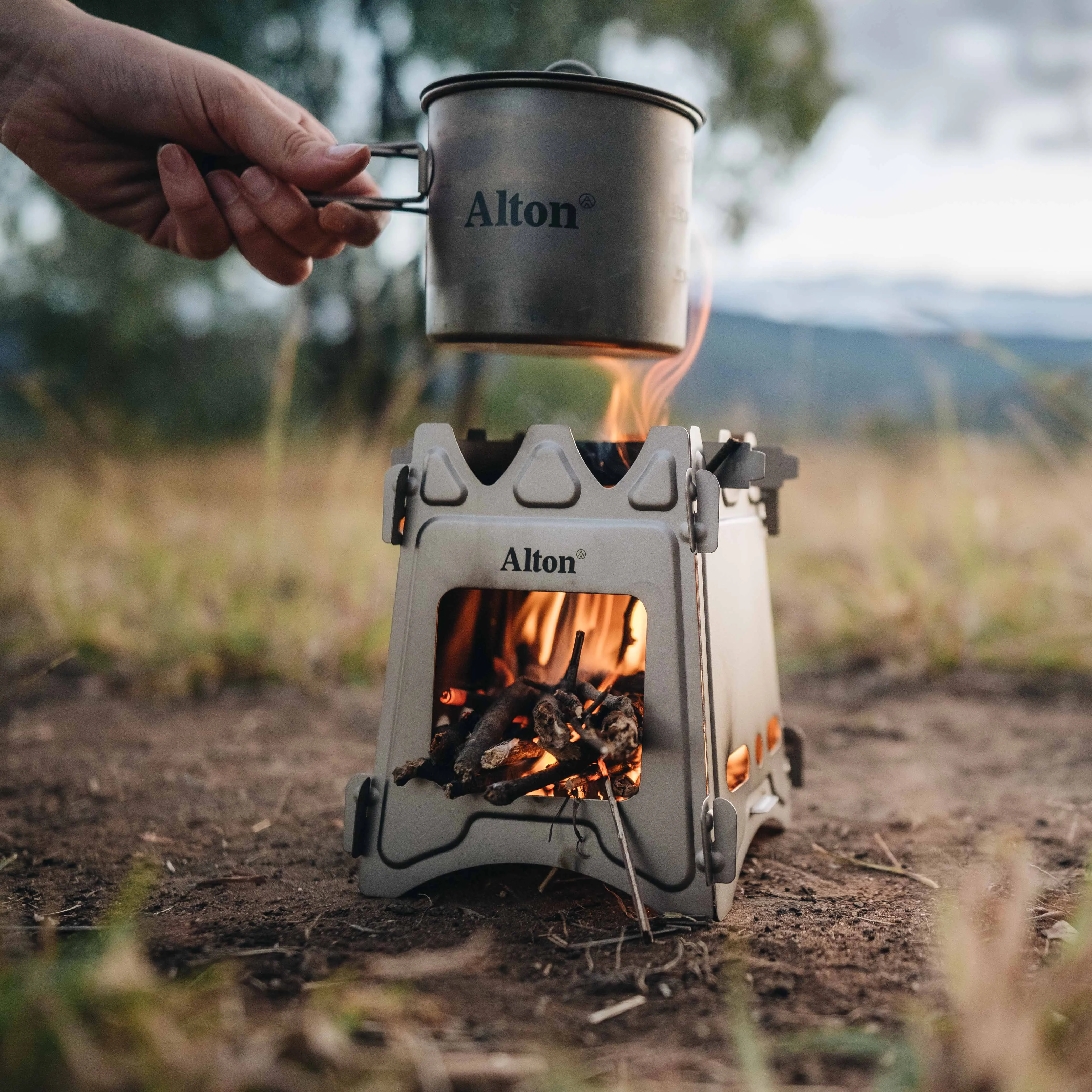 Titanium Flatpack Twig Stove