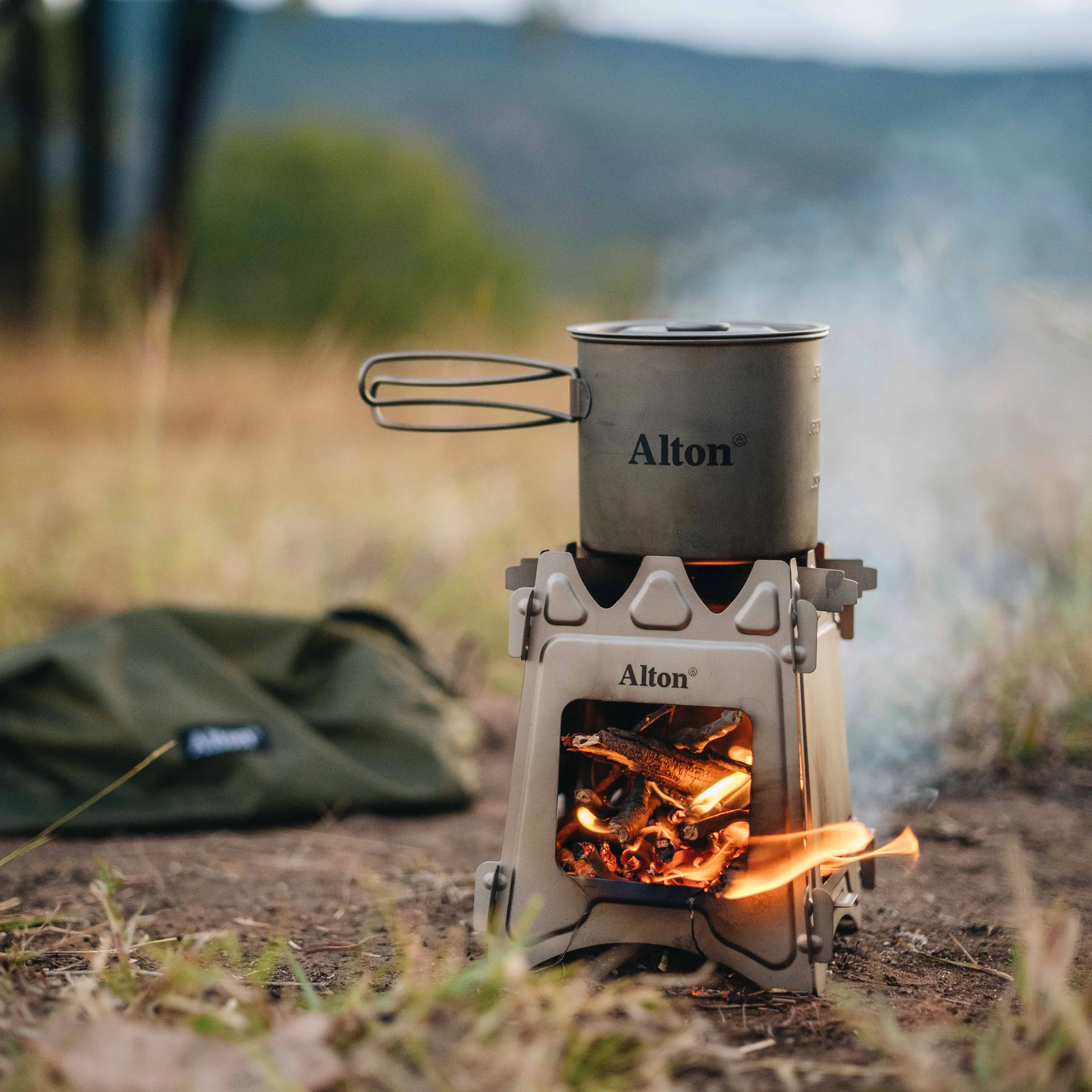 Titanium Flatpack Twig Stove