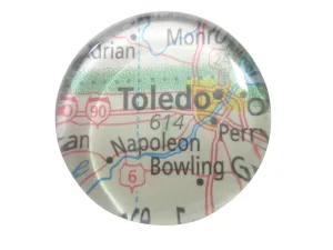 Toledo Ohio Map Pendant Magnet