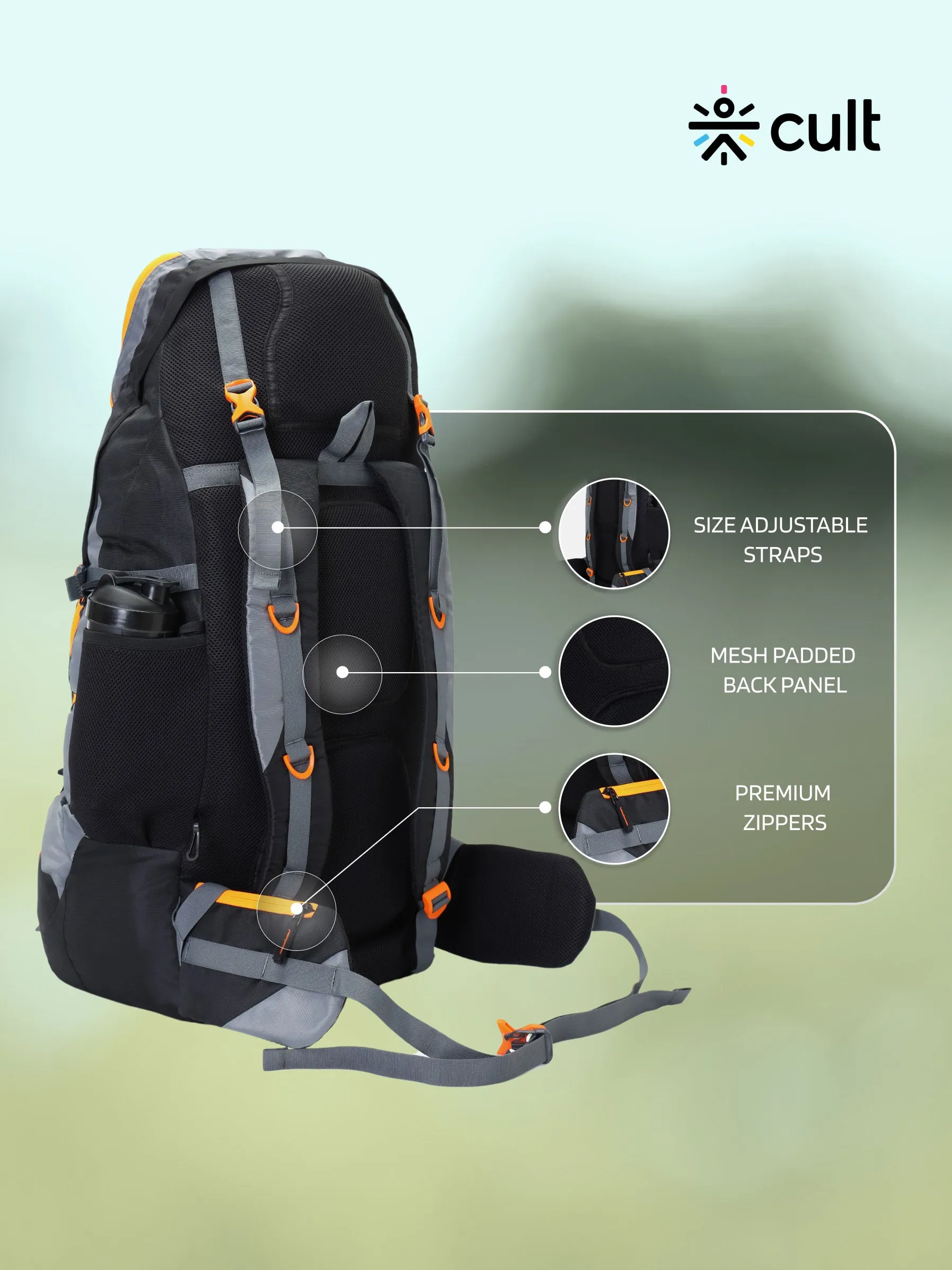 Travel Rucksack 95 L Grey