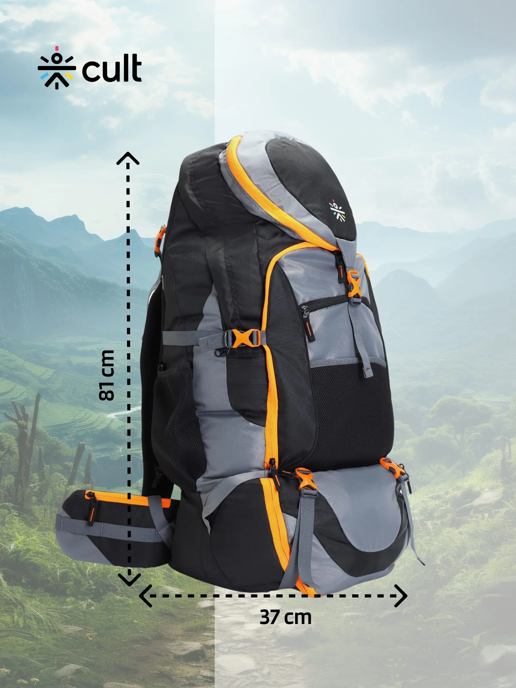 Travel Rucksack 95 L Grey
