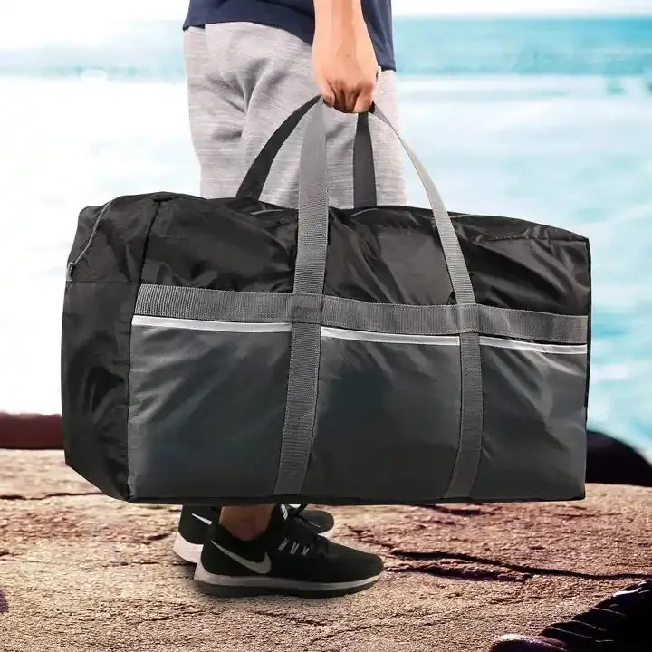 Travelest Extra Large Light Weight Foldable Duffel Bag 96L - Black