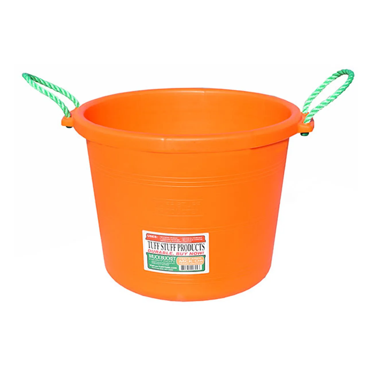 Tuff Stuff muck bucket 70 qts - orange