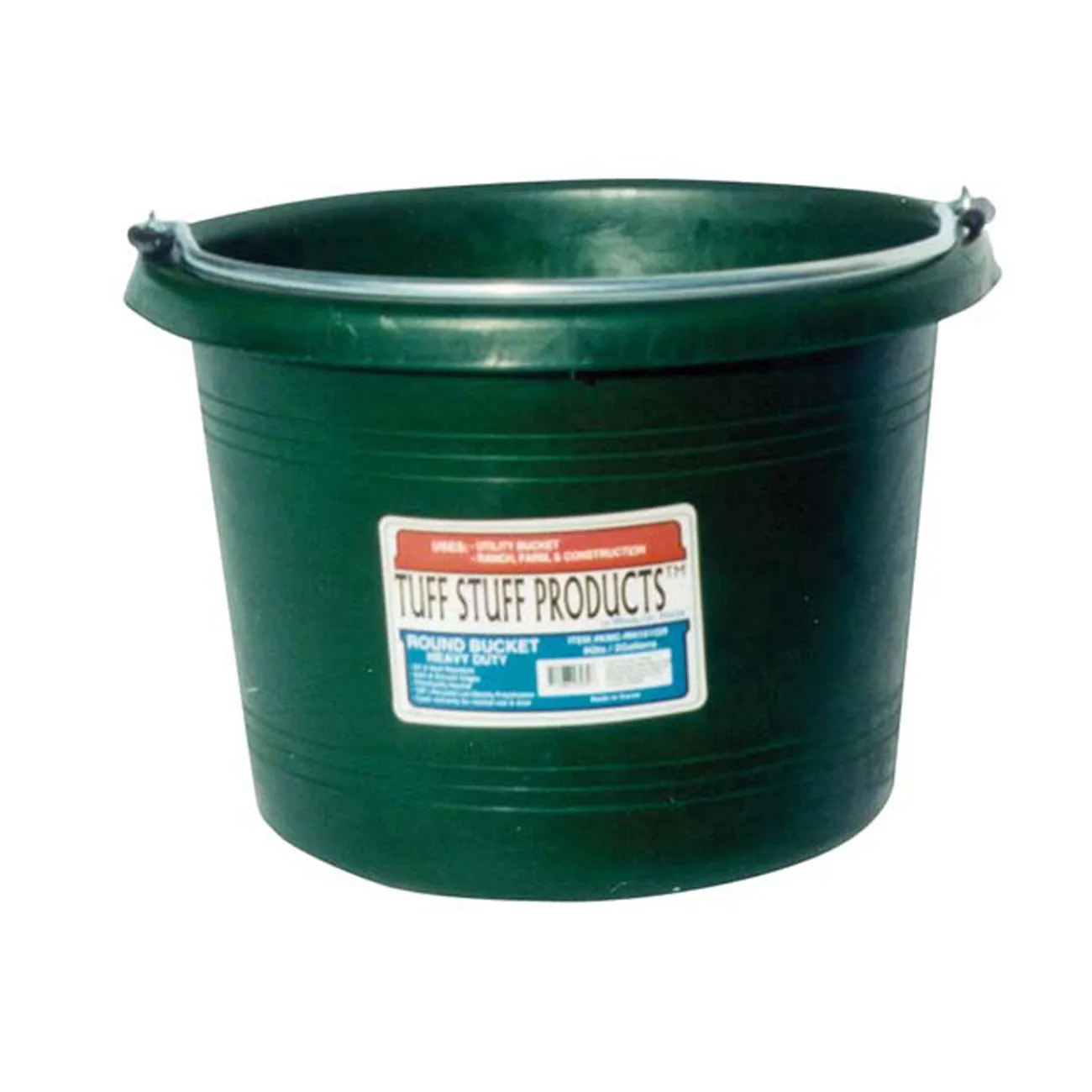 Tuff Stuff round bucket 8 qts - green