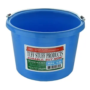 Tuff Stuff round bucket 8 qts - sky blue