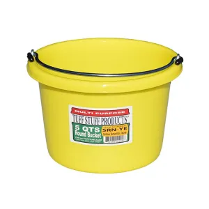 Tuff Stuff small round bucket 5 qts (Yellow)