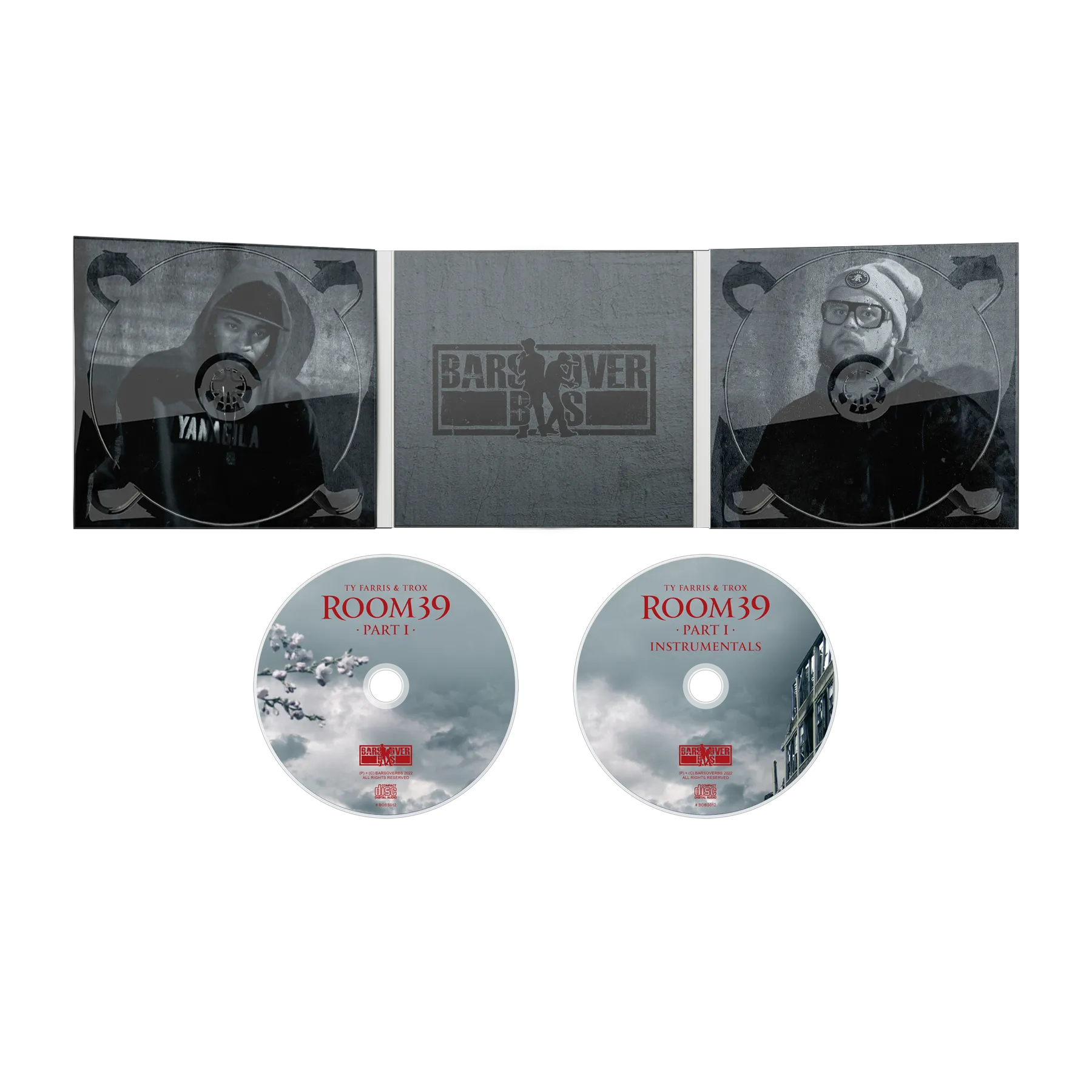 Ty Farris x Trox - "Room 39 Part 1" 2 CD's Album & Instrumentals (6 Page Panel Digipak)