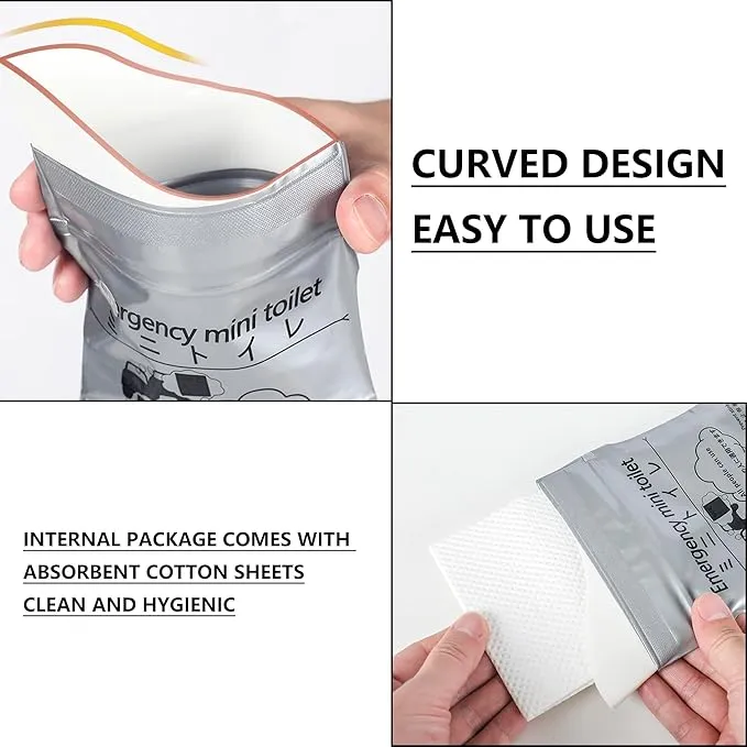 VAKS 8 Pack Disposable Urinal Bag, 700ML Emergency Urine Bag, Unisex Urinal Pee Bags, Female Urinal Vomit Bag for Travel Traffic Jam, Camping, Hiking, Kids Patient