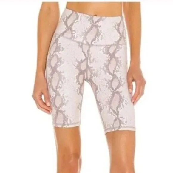 VARLEY Albury Champagne Snake Bike Shorts Women's size Medium NWT