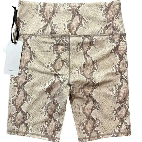 VARLEY Albury Champagne Snake Bike Shorts Women's size Medium NWT