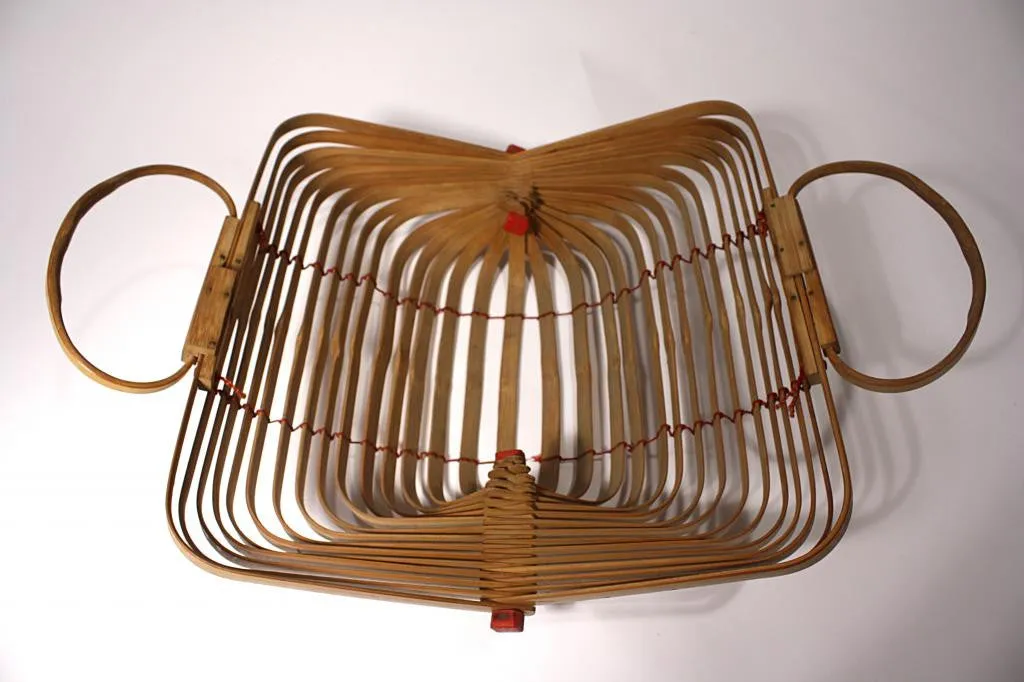 Vintage Bamboo Basket Handbag