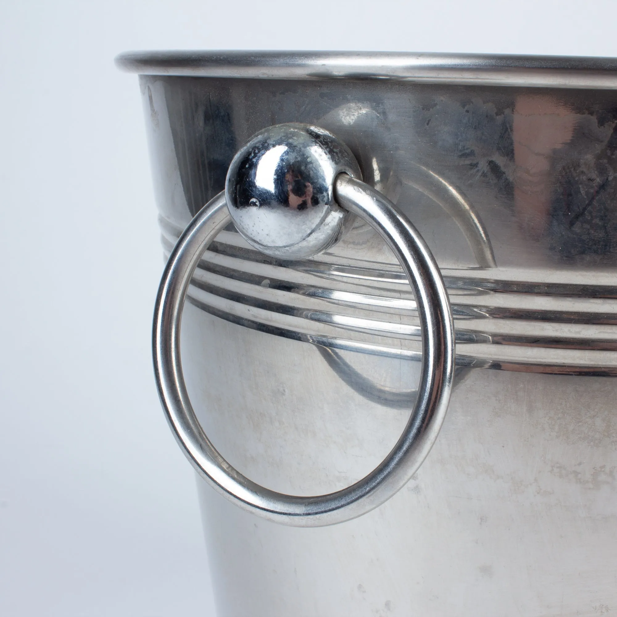Vintage Italian Stainless Steel Marone Cinzano Ice Bucket
