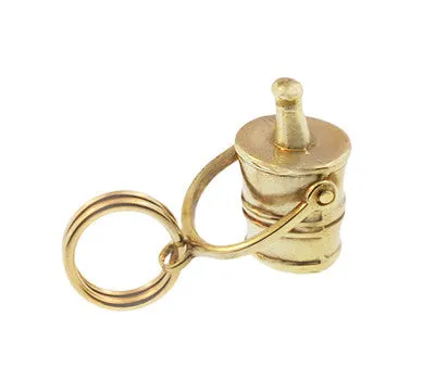 Vintage Moveable Champagne Bucket Charm in 14 Karat Yellow Gold