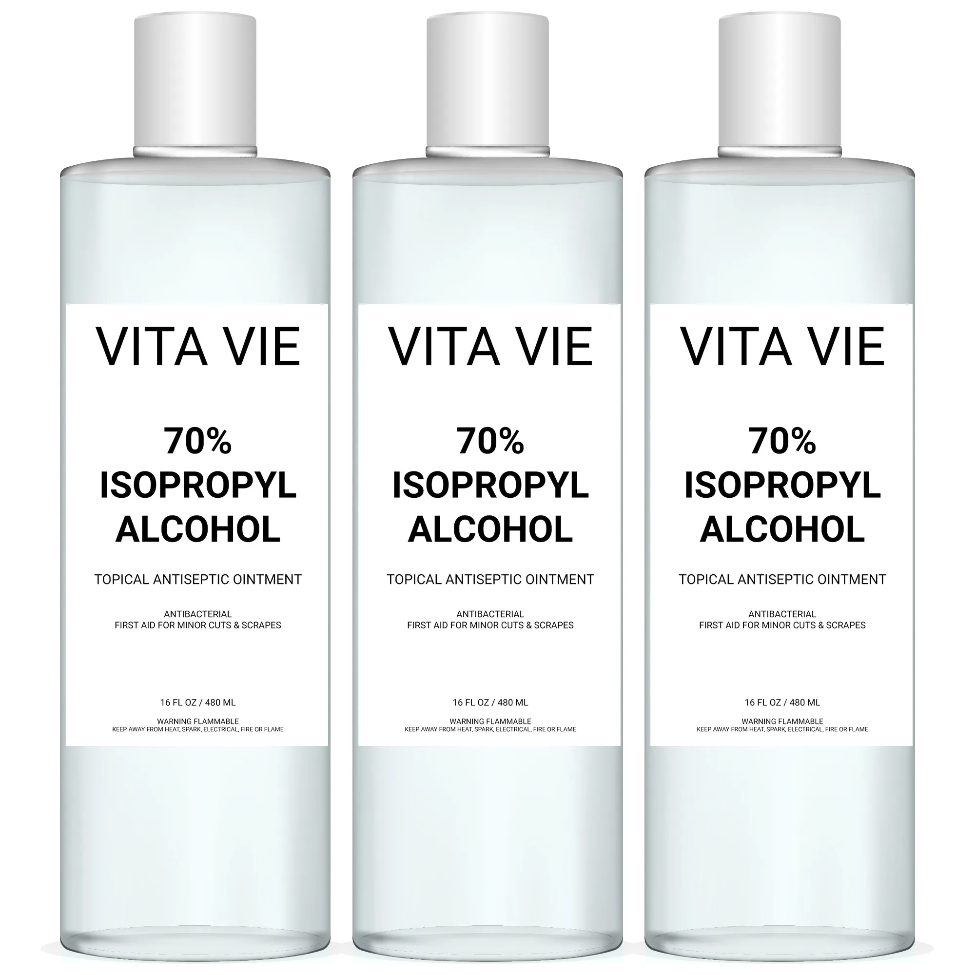 Vita Vie Rubbing Alcohol, 70% Isopropyl Alcohol