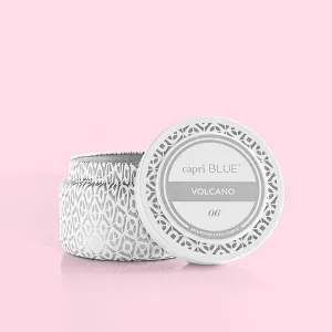 Volcano White Signature Printed Travel Tin Candle 8oz
