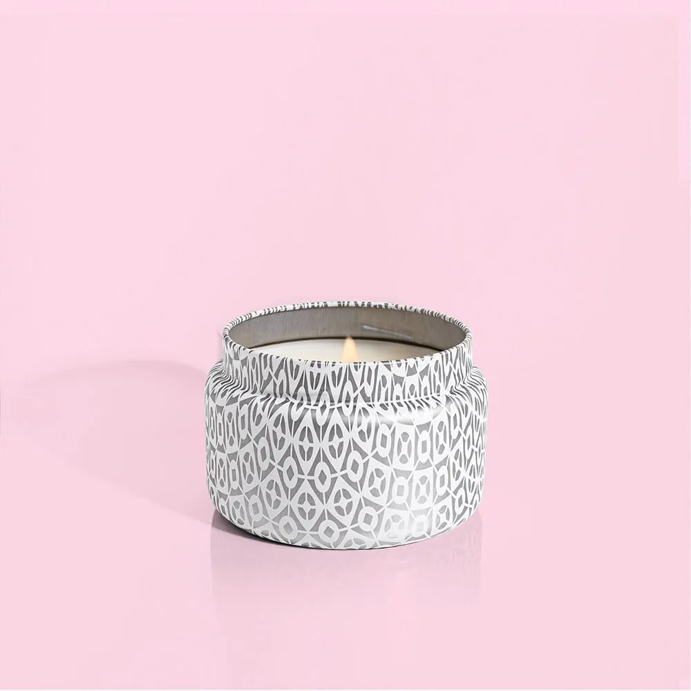 Volcano White Signature Printed Travel Tin Candle 8oz