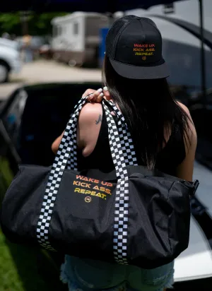 Wake Up Kick Ass Repeat Duffel Bag