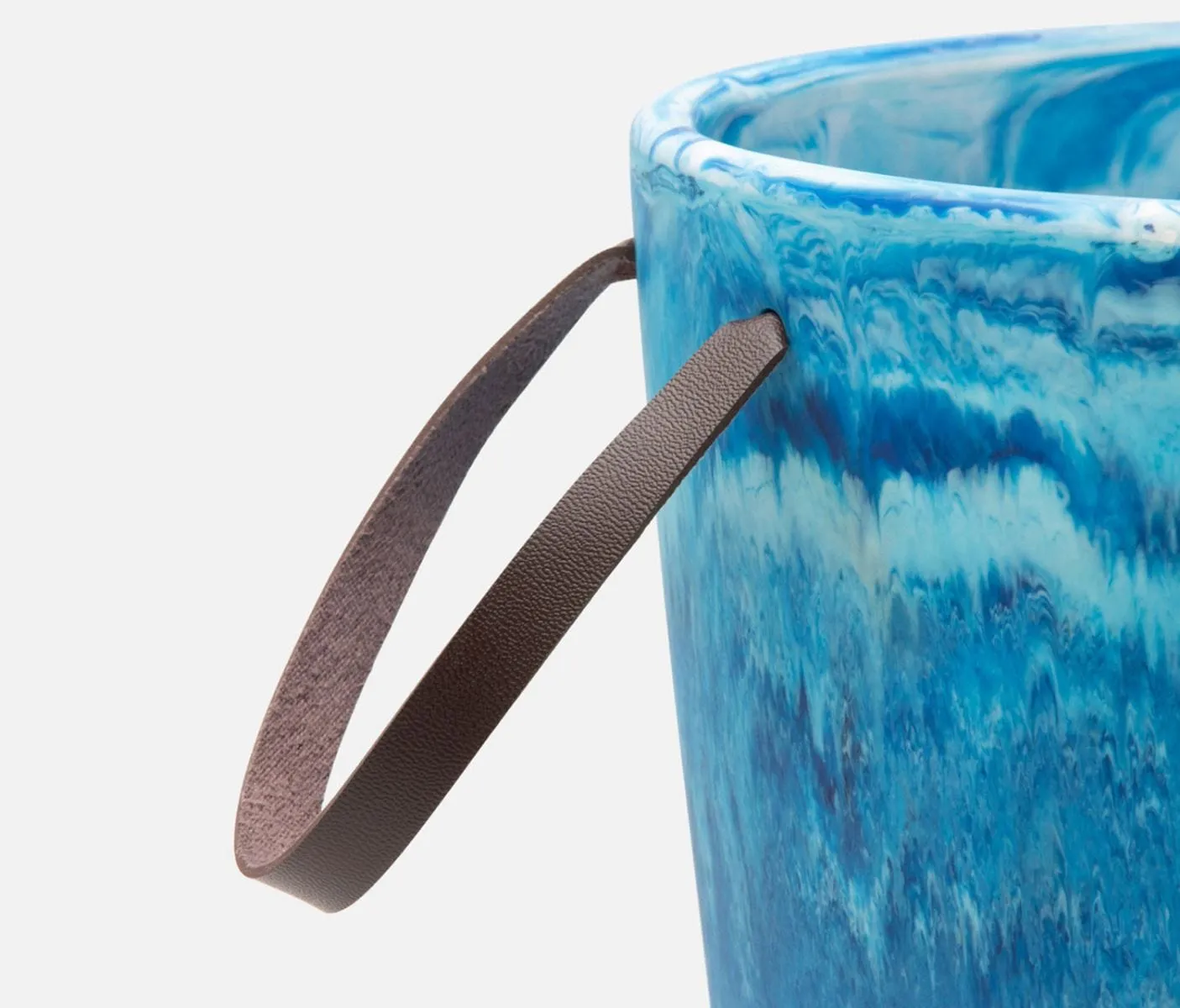 Wesley Blue Swirled Ice Bucket