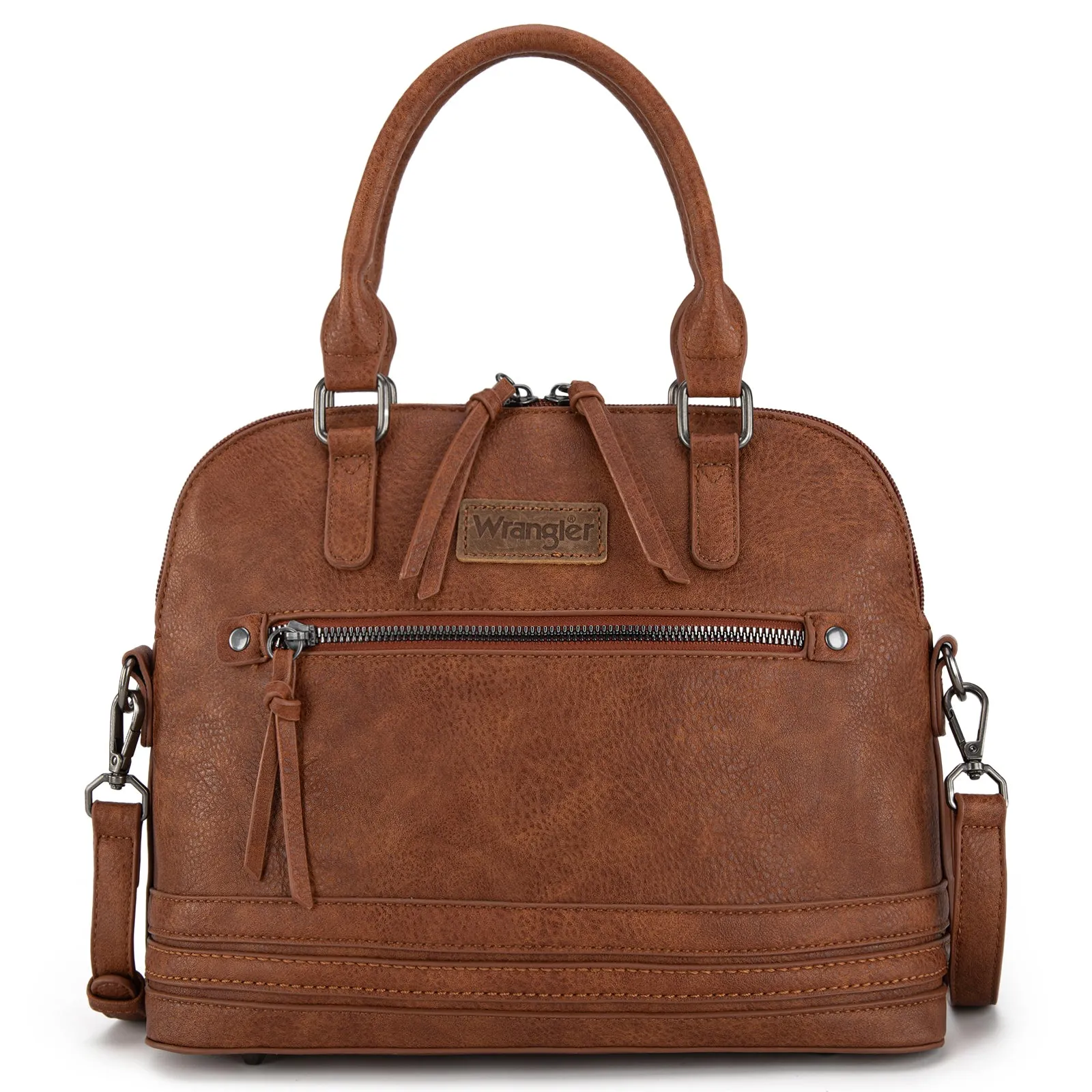 WG186-9112  Wrangler Top Handle Classic Barrel Satchel Bag/Crossbody